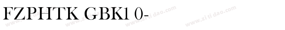 FZPHTK GBK1 0字体转换